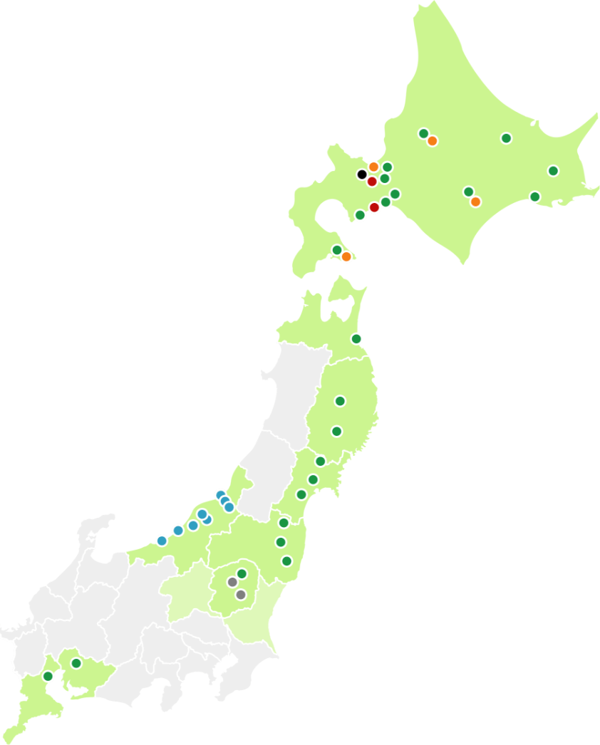 各拠点を記したマップ
